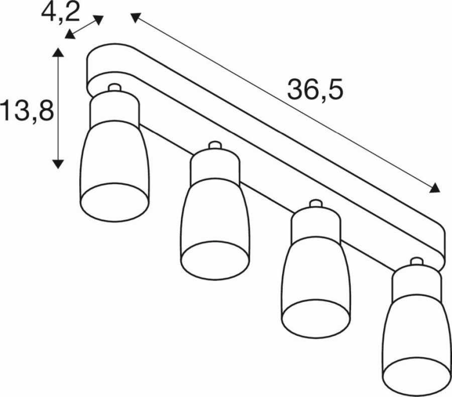 SLV Puri 2.0 Dome Wand- und Deckenaufbauleuchte long 4x max. 6W GU10 weiß_2