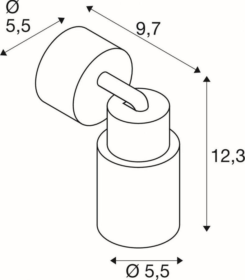 SLV Puri 2.0 Tube Wand- und Deckenaufbauleuchte 1x max. 6W GU10 grau_2