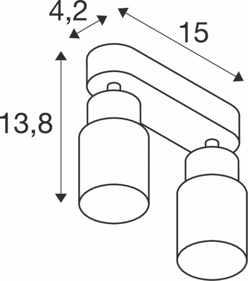 SLV Puri 2.0 Tube Wand- und Deckenaufbauleuchte long 2x max. 6W GU10 schwarz_2