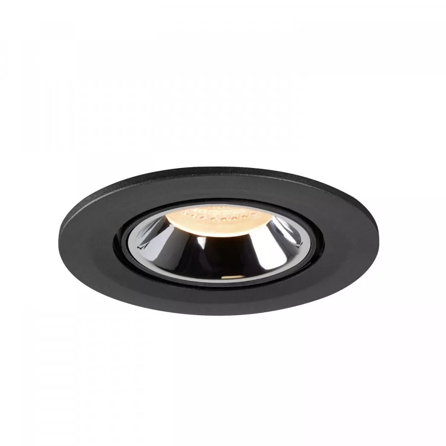 SLV Numinos Gimble S LED Deckeneinbauleuchte 8,6W 690lm 2700K 40° dreh- und schwenkbar schwarz/chrom
