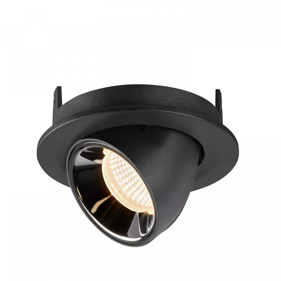 SLV Numinos Gimble S LED Deckeneinbauleuchte 8,6W 690lm 2700K 40° dreh- und schwenkbar schwarz/chrom