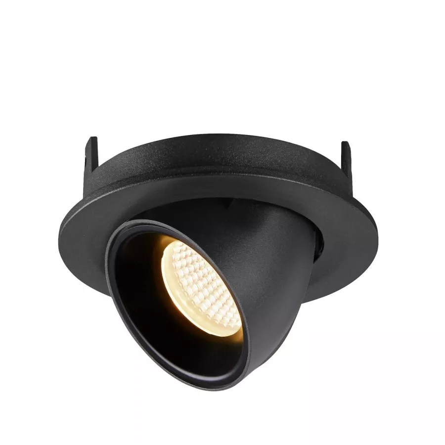 SLV Numinos Gimble S LED Deckeneinbauleuchte 8,6W 690lm 3000K 40° dreh- und schwenkbar schwarz