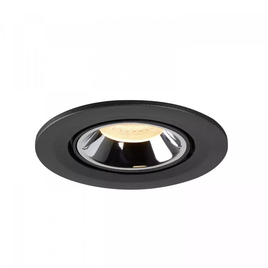 SLV Numinos Gimble S LED Deckeneinbauleuchte 8,6W 700lm 3000K 40° dreh- und schwenkbar schwarz/chrom
