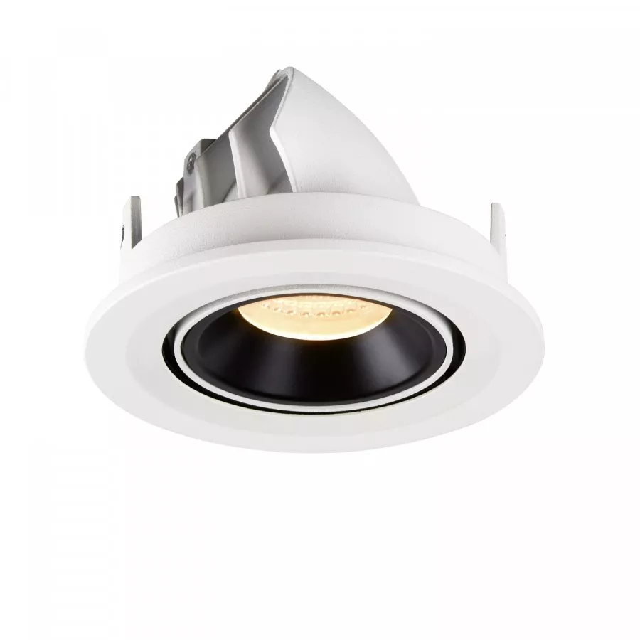 SLV Numinos Gimble S LED Deckeneinbauleuchte 8,6W 690lm 3000K 40° dreh- und schwenkbar weiß/schwarz