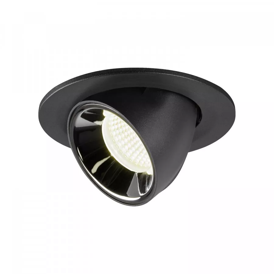 SLV Numinos Gimble S LED Deckeneinbauleuchte 8,6W 750lm 4000K 20° dreh- und schwenkbar schwarz/chrom