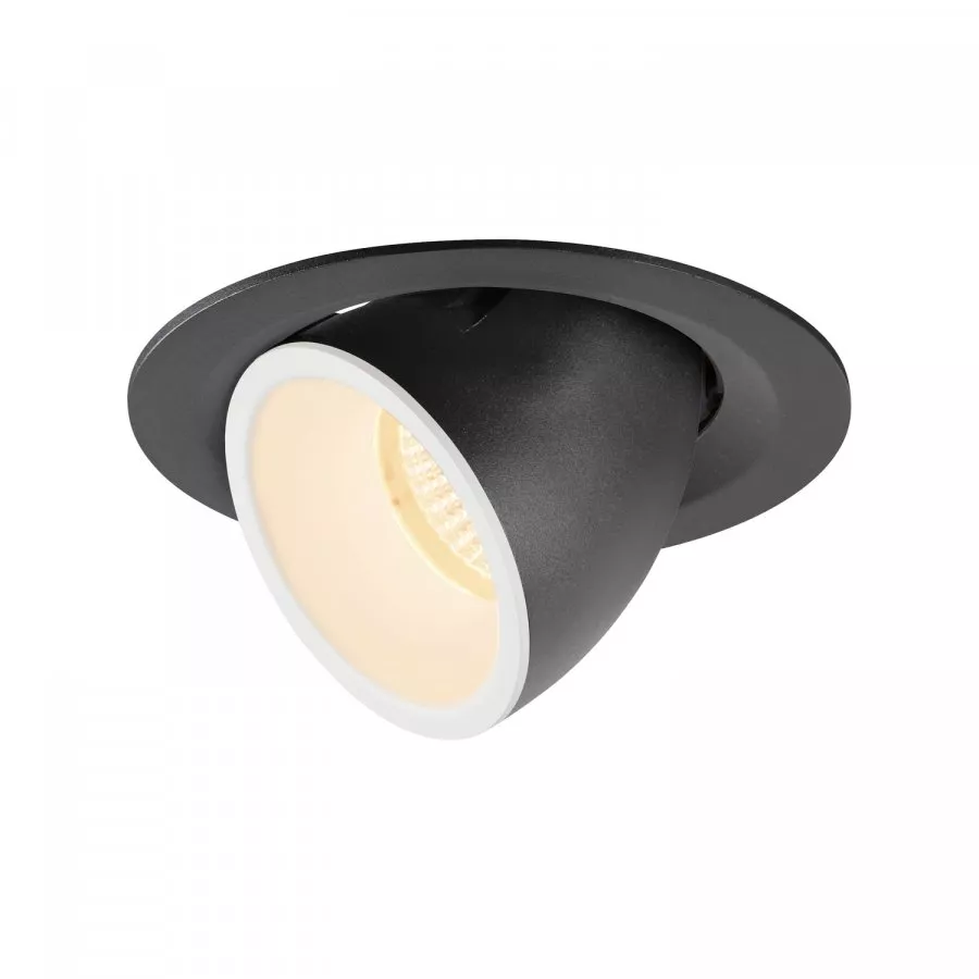 SLV Numinos Gimble M LED Deckeneinbauleuchte 17,5W 1600lm 2700K 20° dreh- und schwenkbar schwarz/weiß