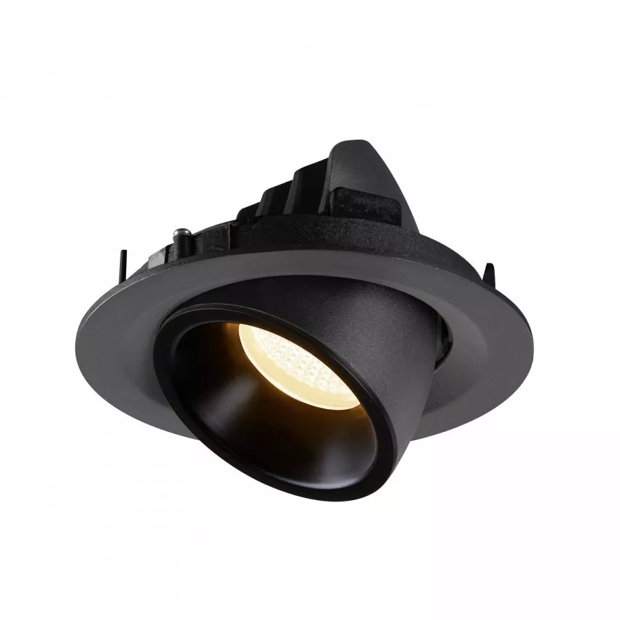 SLV Numinos Gimble M LED Deckeneinbauleuchte 17,5W 1500lm 3000K 20° dreh- und schwenkbar schwarz