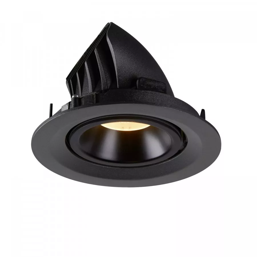 SLV Numinos Gimble M LED Deckeneinbauleuchte 17,5W 1500lm 3000K 20° dreh- und schwenkbar schwarz