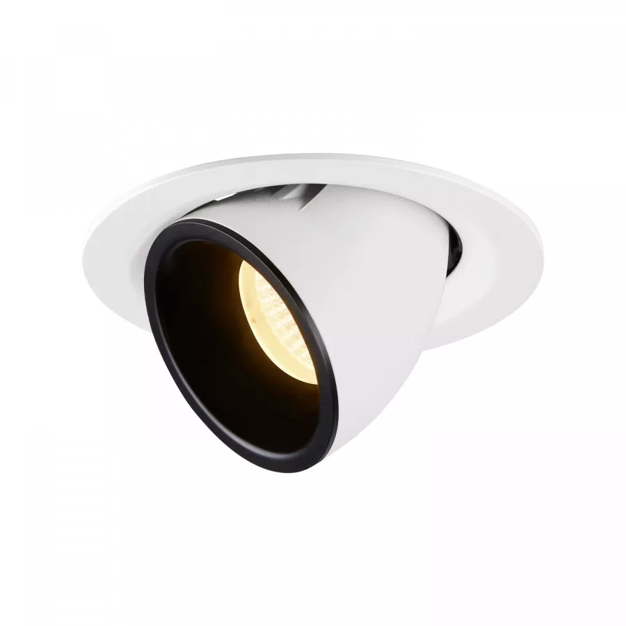 SLV Numinos Gimble M LED Deckeneinbauleuchte 17,5W 1500lm 3000K 40° dreh- und schwenkbar weiß/schwarz
