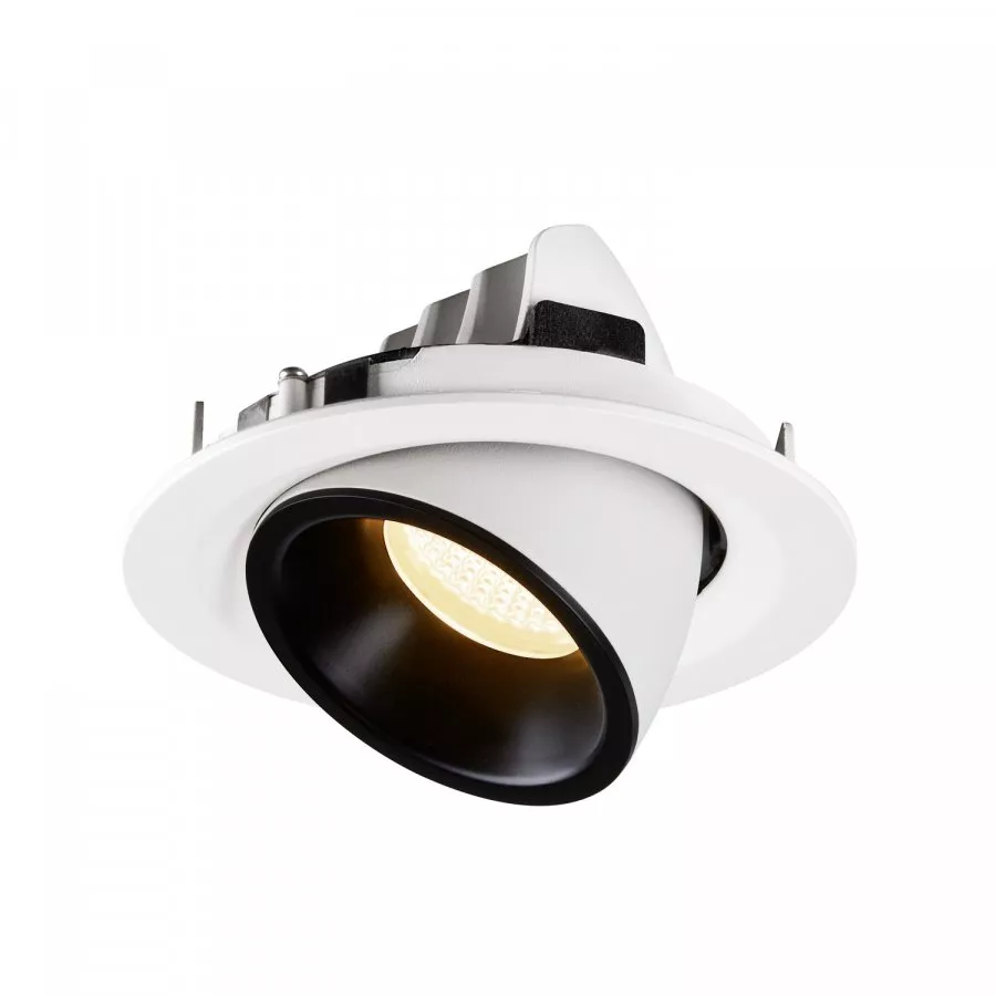 SLV Numinos Gimble M LED Deckeneinbauleuchte 17,5W 1500lm 3000K 55° dreh- und schwenkbar weiß/schwarz