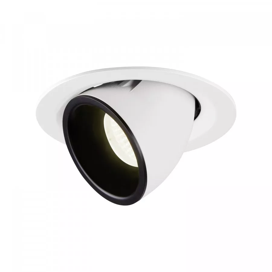 SLV Numinos Gimble M LED Deckeneinbauleuchte 17,5W 1600lm 4000K 55° dreh- und schwenkbar weiß/schwarz
