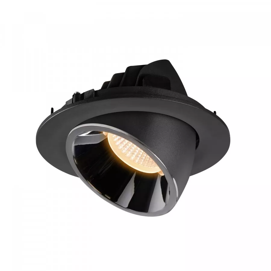 SLV Numinos Gimble L LED Deckeneinbauleuchte 25,4W 2150lm 2700K 20° dreh- und schwenkbar schwarz/chrom