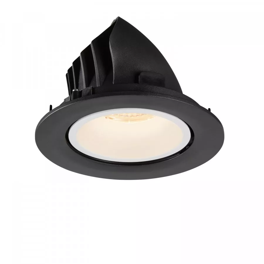 SLV Numinos Gimble L LED Deckeneinbauleuchte 25,4W 2250lm 2700K 40° dreh- und schwenkbar schwarz/weiß