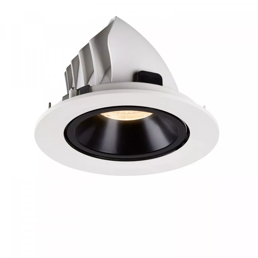 SLV Numinos Gimble L LED Deckeneinbauleuchte 25,4W 2150lm 2700K 55° dreh- und schwenkbar weiß/schwarz