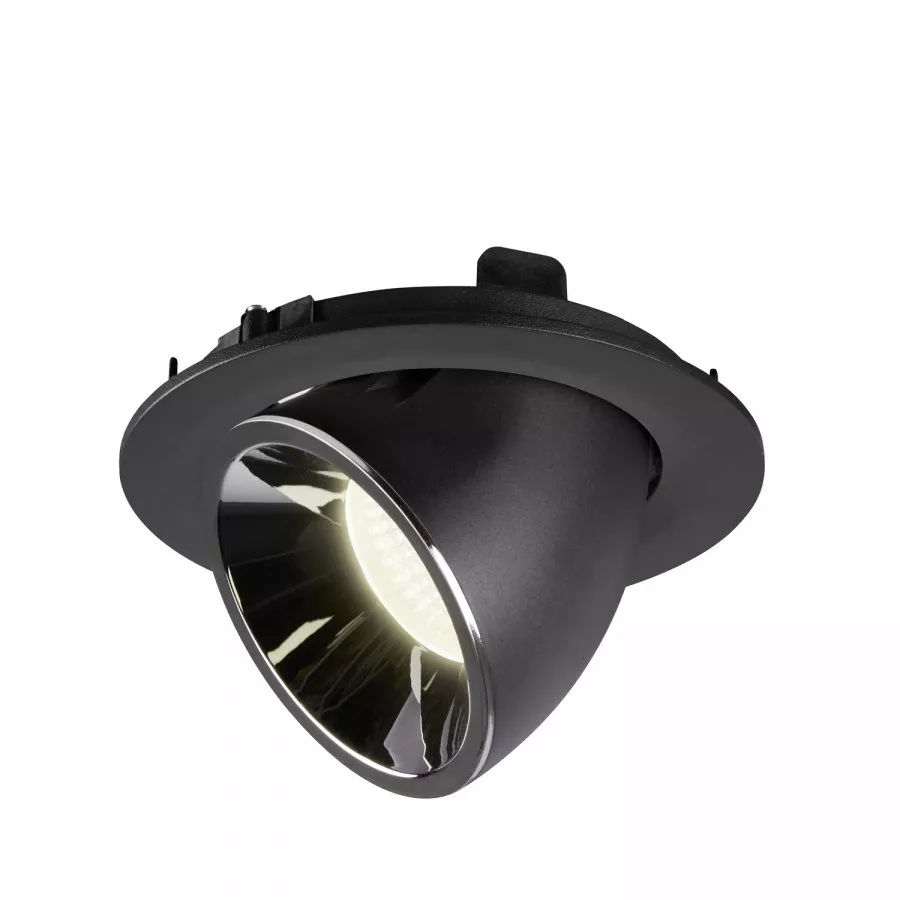 SLV Numinos Gimble L LED Deckeneinbauleuchte 25,4W 2350lm 4000K 20° dreh- und schwenkbar schwarz/chrom