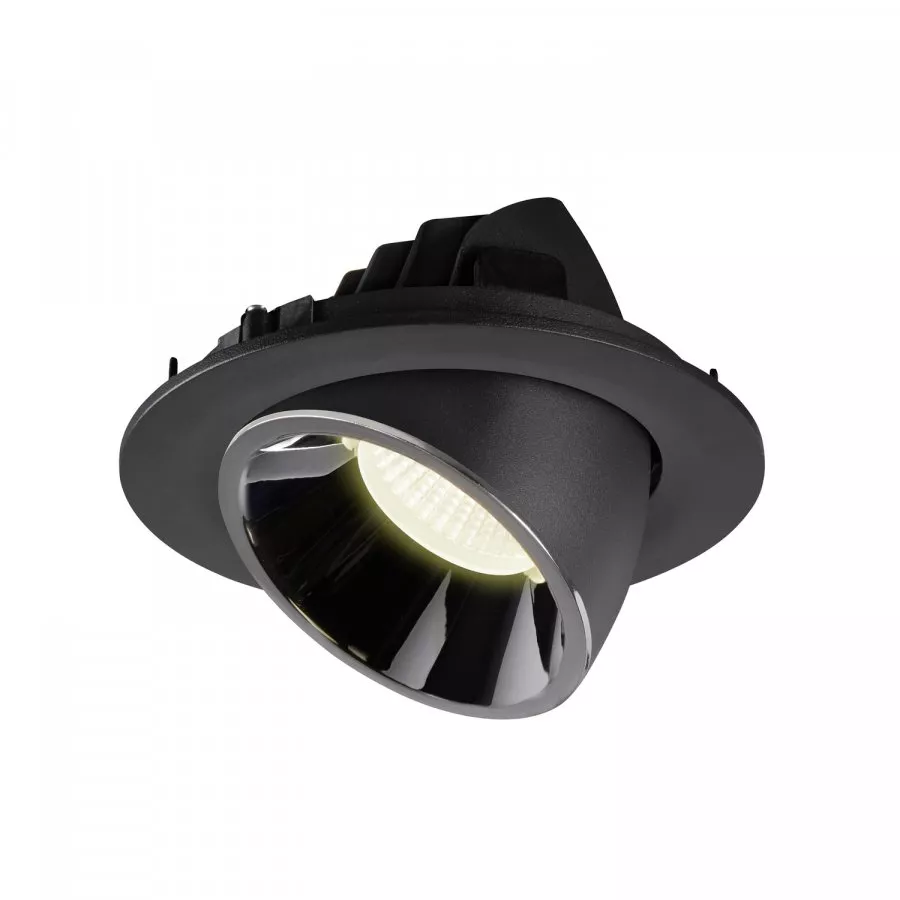 SLV Numinos Gimble L LED Deckeneinbauleuchte 25,4W 2350lm 4000K 20° dreh- und schwenkbar schwarz/chrom