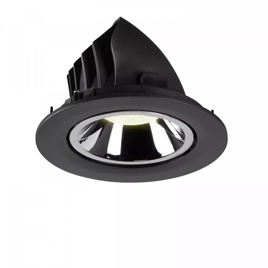 SLV Numinos Gimble L LED Deckeneinbauleuchte 25,4W 2350lm 4000K 20° dreh- und schwenkbar schwarz/chrom