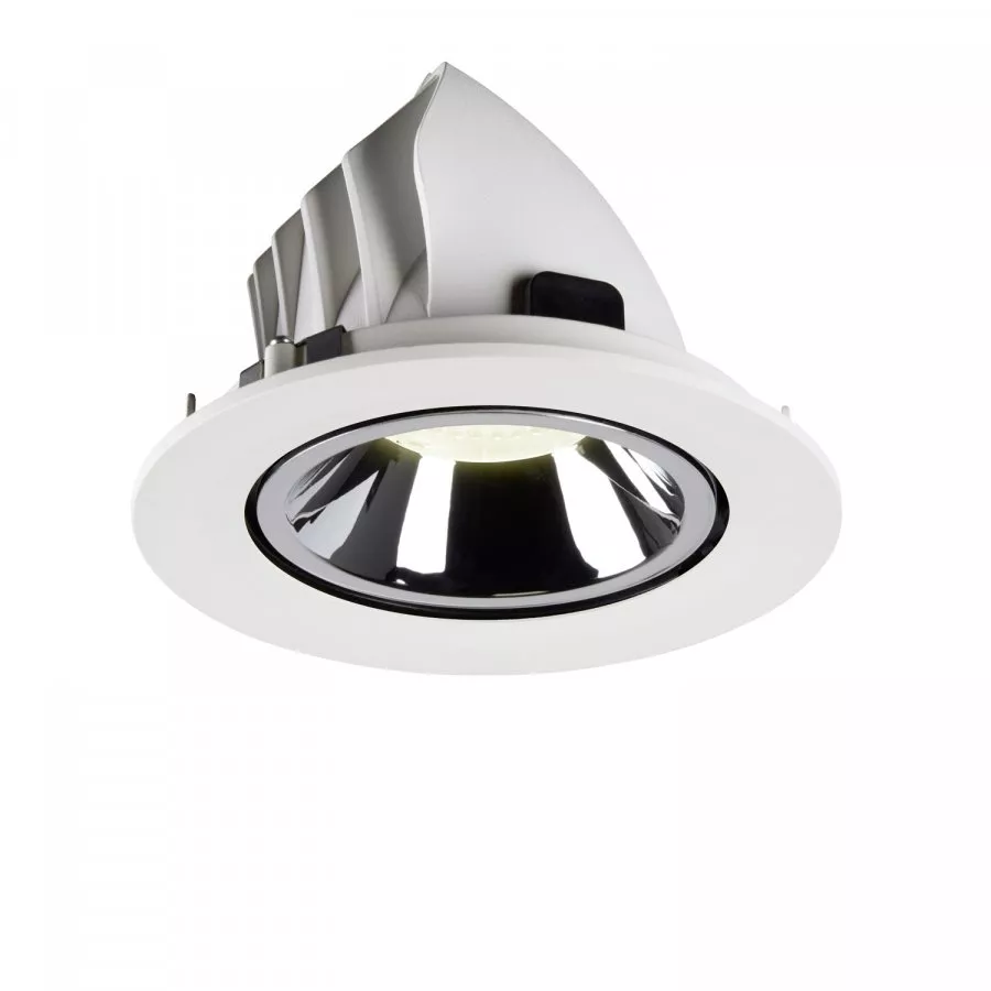 SLV Numinos Gimble L LED Deckeneinbauleuchte 25,4W 2350lm 4000K 20° dreh- und schwenkbar weiß/chrom