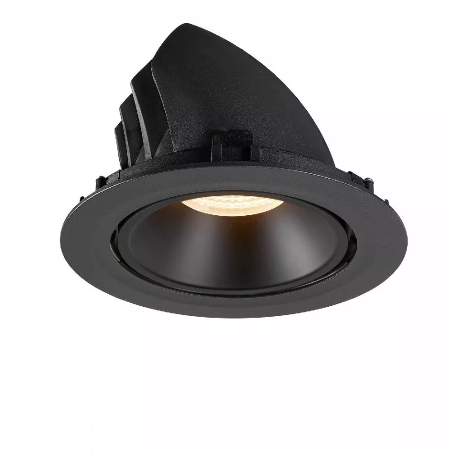 SLV Numinos Gimble XL LED Deckeneinbauleuchte 37,4W 3300lm 2700K 20° dreh- und schwenkbar schwarz