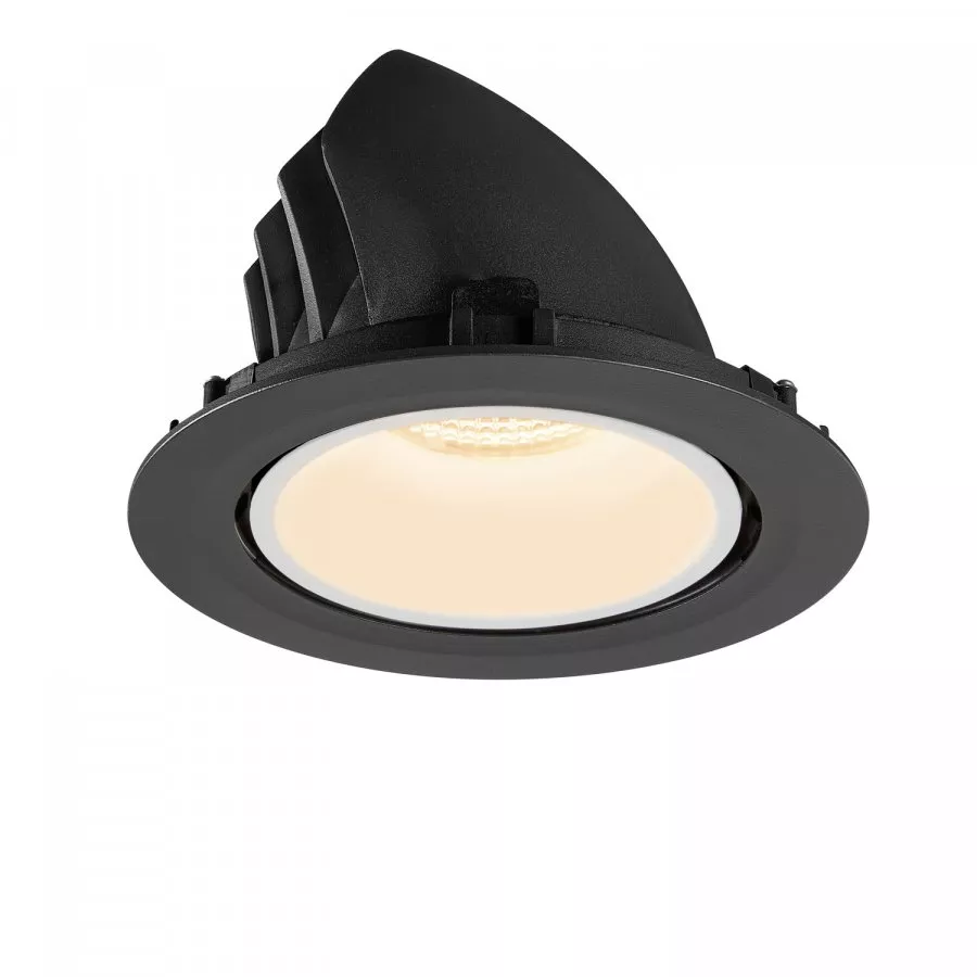 SLV Numinos Gimble XL LED Deckeneinbauleuchte 37,4W 3500lm 2700K 20° dreh- und schwenkbar schwarz/weiß