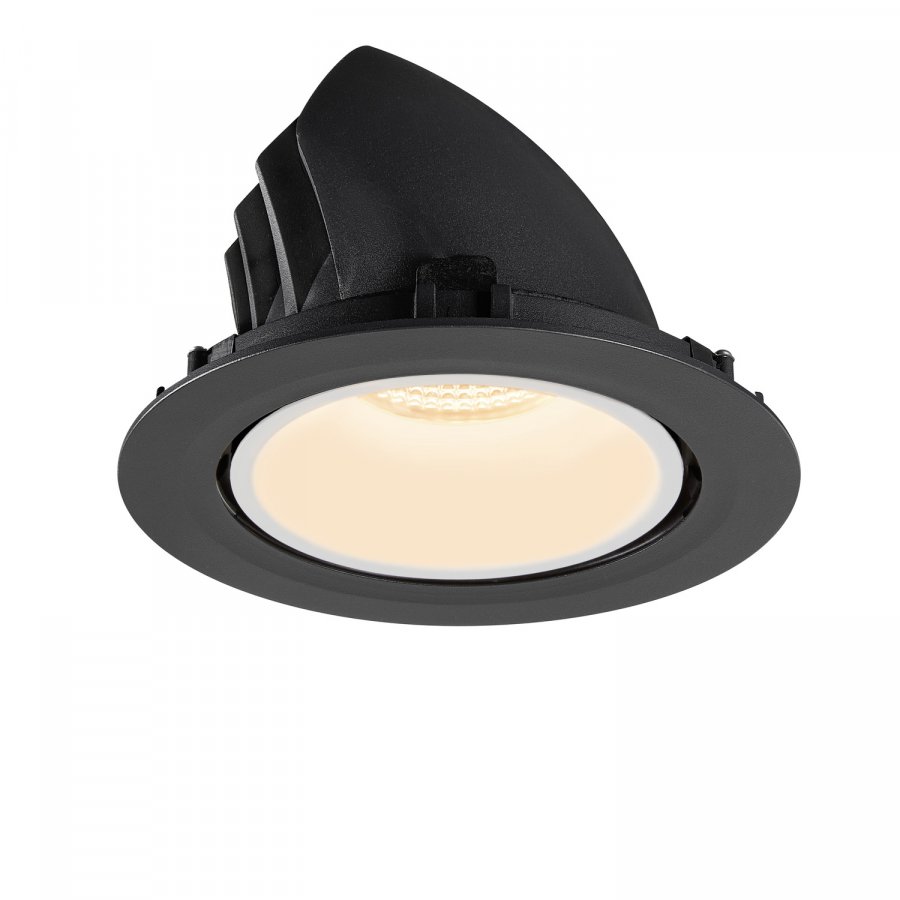 SLV Numinos Gimble XL LED Deckeneinbauleuchte 37,4W 3500lm 2700K 55° dreh- und schwenkbar schwarz/weiß