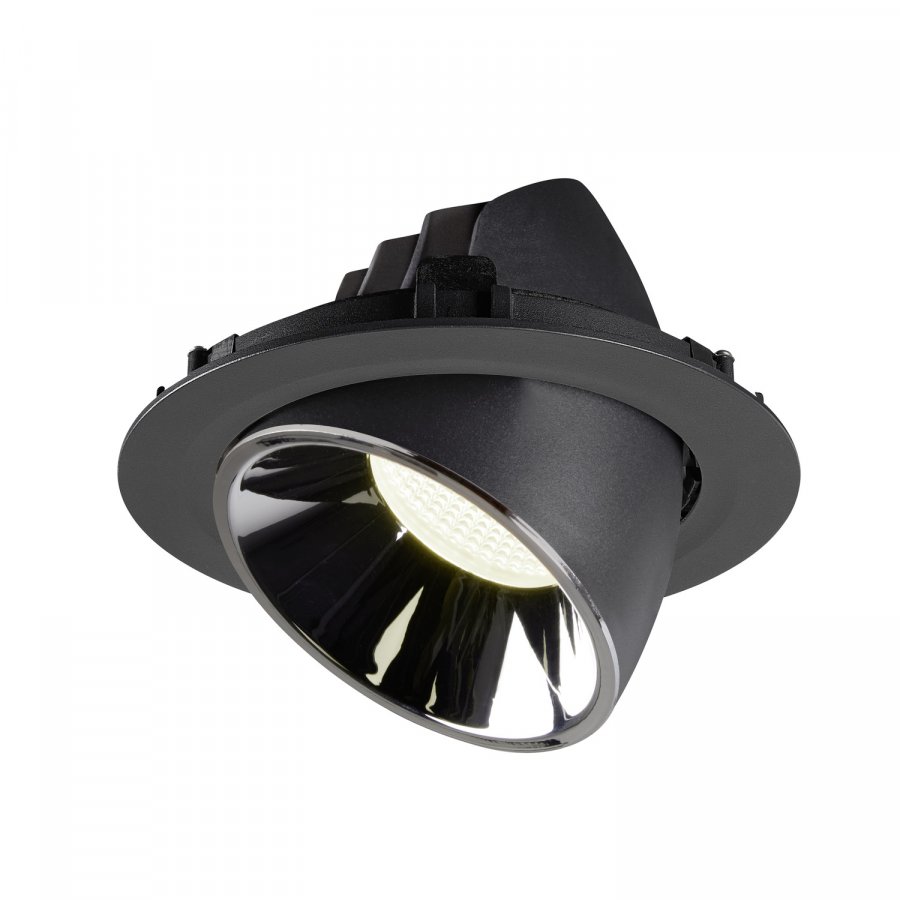 SLV Numinos Gimble XL LED Deckeneinbauleuchte 37,4W 3750lm 4000K 40° dreh- und schwenkbar schwarz/chrom