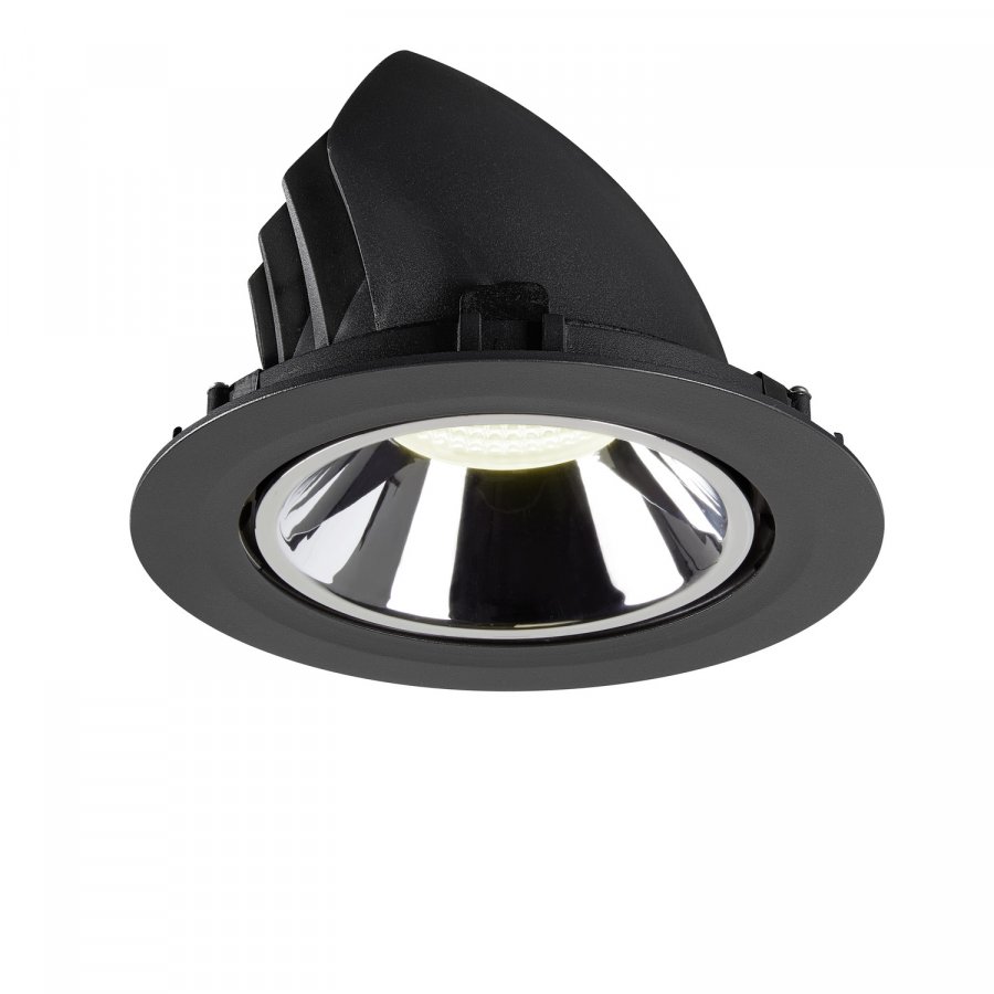 SLV Numinos Gimble XL LED Deckeneinbauleuchte 37,4W 3750lm 4000K 40° dreh- und schwenkbar schwarz/chrom