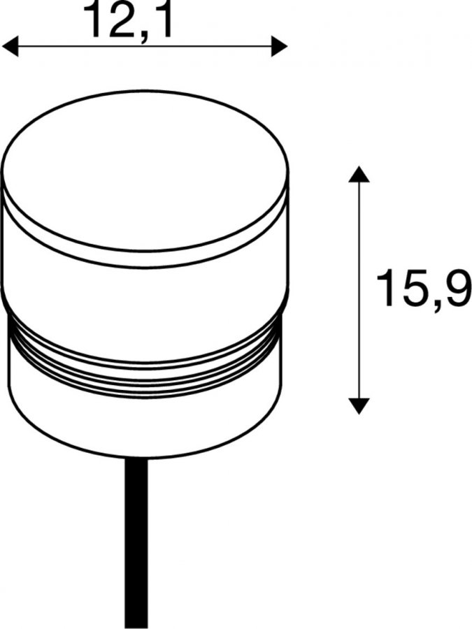 SLV M-POL S Polehead Leuchtenkopf anthrazit 19W 890/950lm 2700/3000K CRI90 DALI