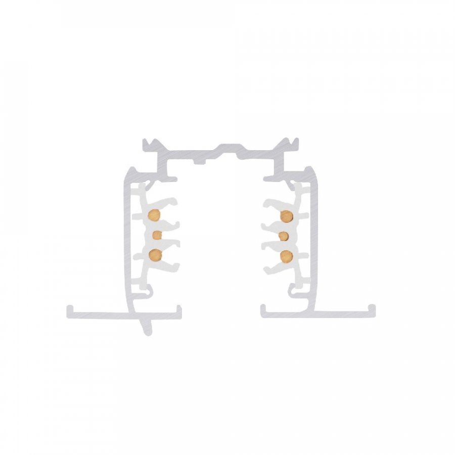 SLV S-Track 3-Phasen-Einbauschiene DALI Phase 2m weiß