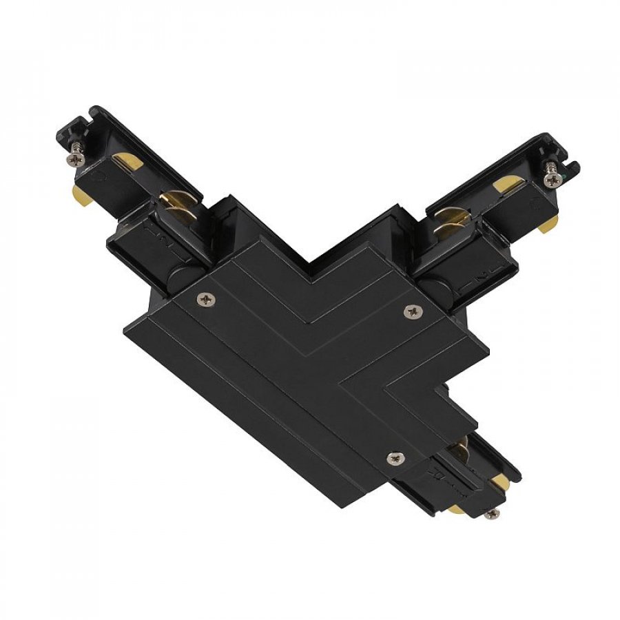 SLV S-Track T-Verbinder 3-Phasen-Einbauschiene Erde innen links mit Einspeisemöglichkeit DALI PHASE schwarz