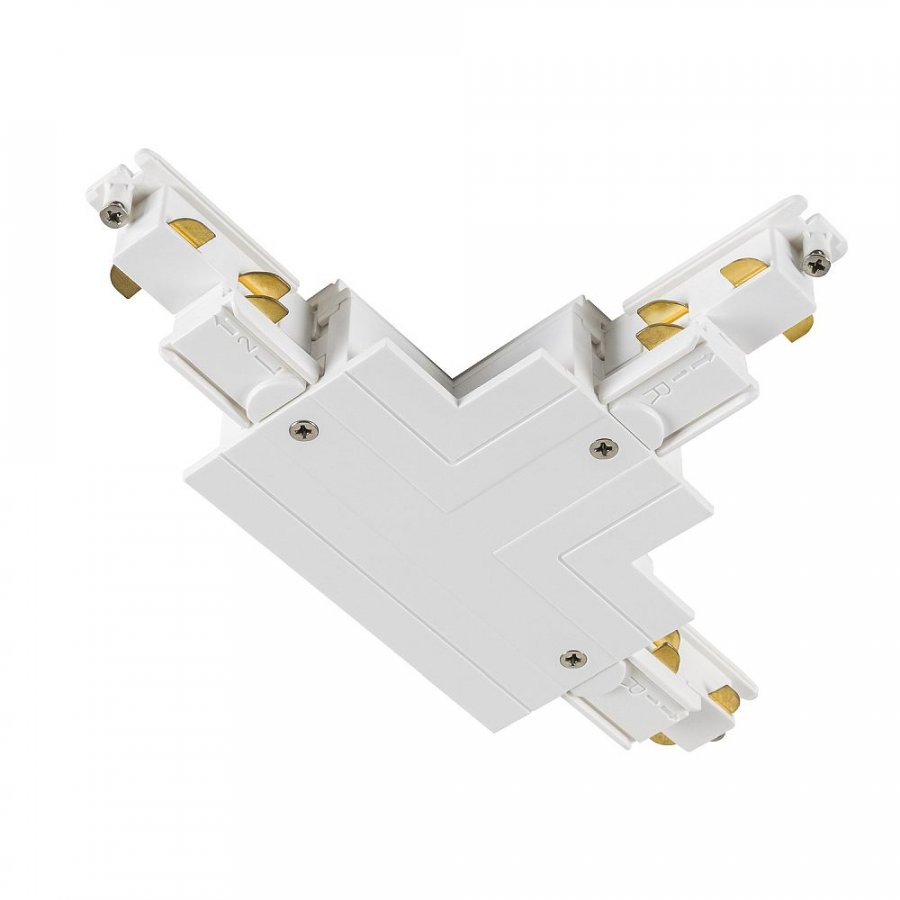 SLV S-Track T-Verbinder 3-Phasen-Einbauschiene Erde innen rechts mit Einspeisemöglichkeit DALI PHASE weiß